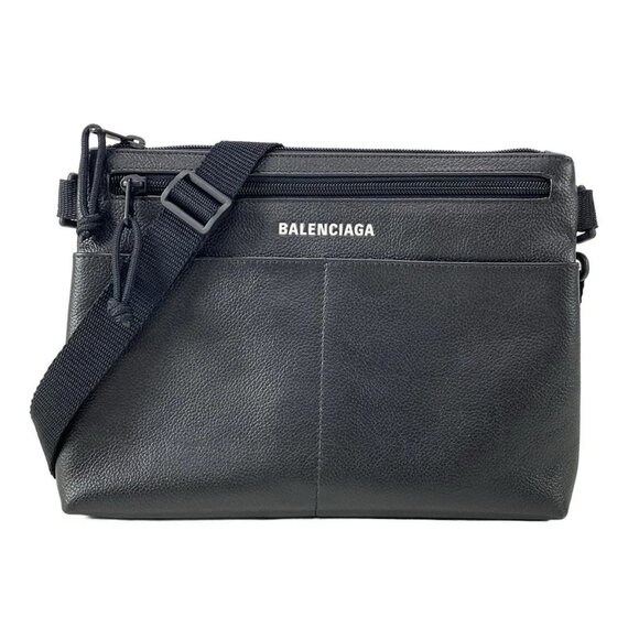 Auth BALENCIAGA - 673169 Black Leather Shoulder Bag - Picture 1 of 13